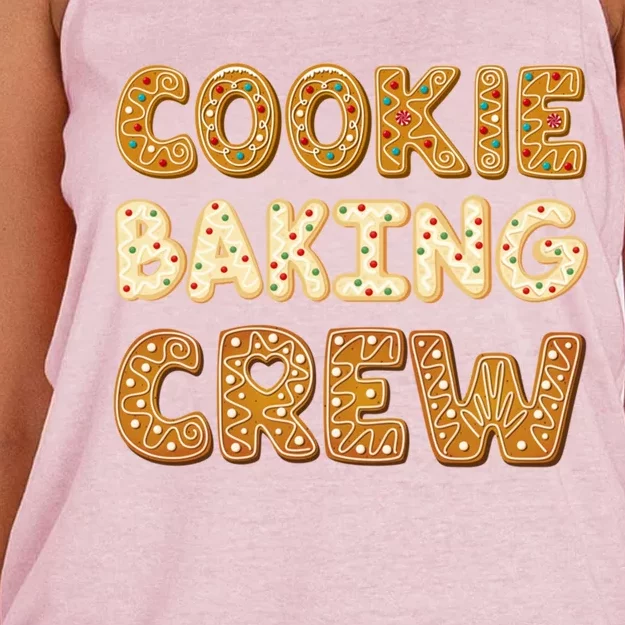 Cookie Baking Crew Iced Gingerbread Cute Family Baking Cute Gift Women's Knotted Racerback Tank