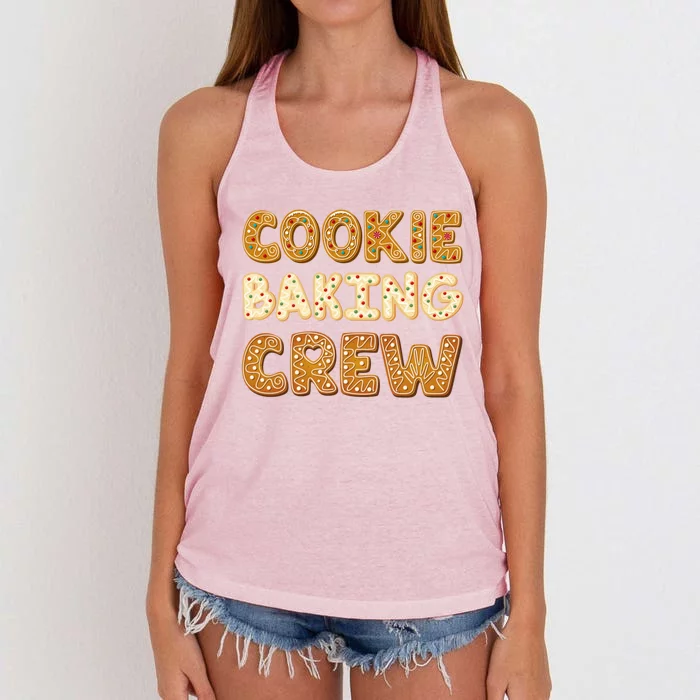 Cookie Baking Crew Iced Gingerbread Cute Family Baking Cute Gift Women's Knotted Racerback Tank