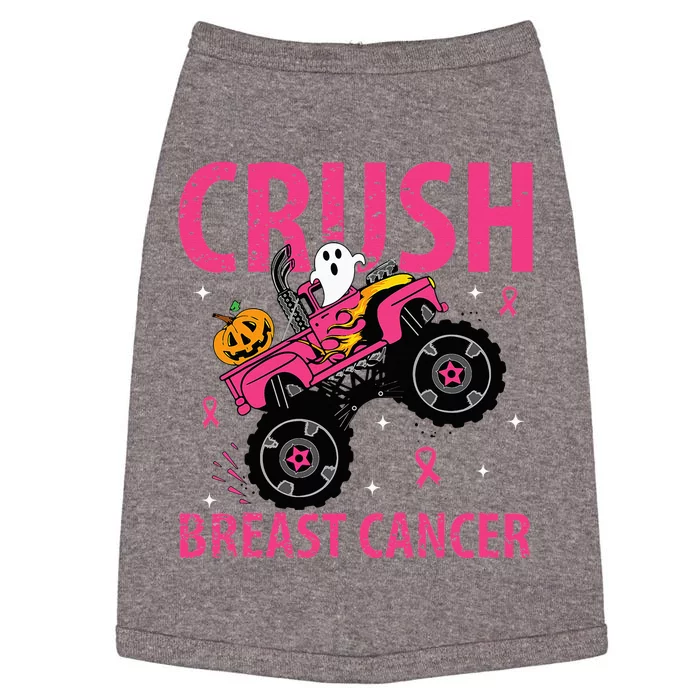 Crush Breast Cancer Awareness Monster Truck Halloween Doggie Tank