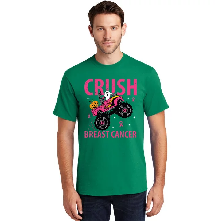 Crush Breast Cancer Awareness Monster Truck Halloween Tall T-Shirt