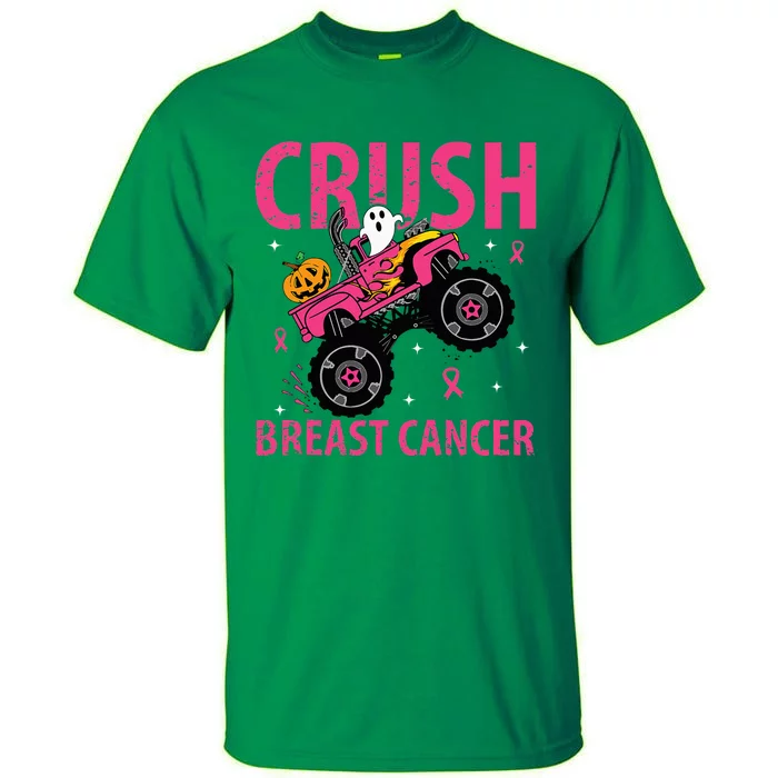 Crush Breast Cancer Awareness Monster Truck Halloween Tall T-Shirt