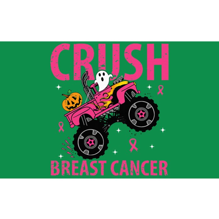 Crush Breast Cancer Awareness Monster Truck Halloween Bumper Sticker