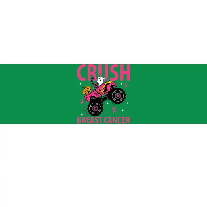 Crush Breast Cancer Awareness Monster Truck Halloween Bumper Sticker