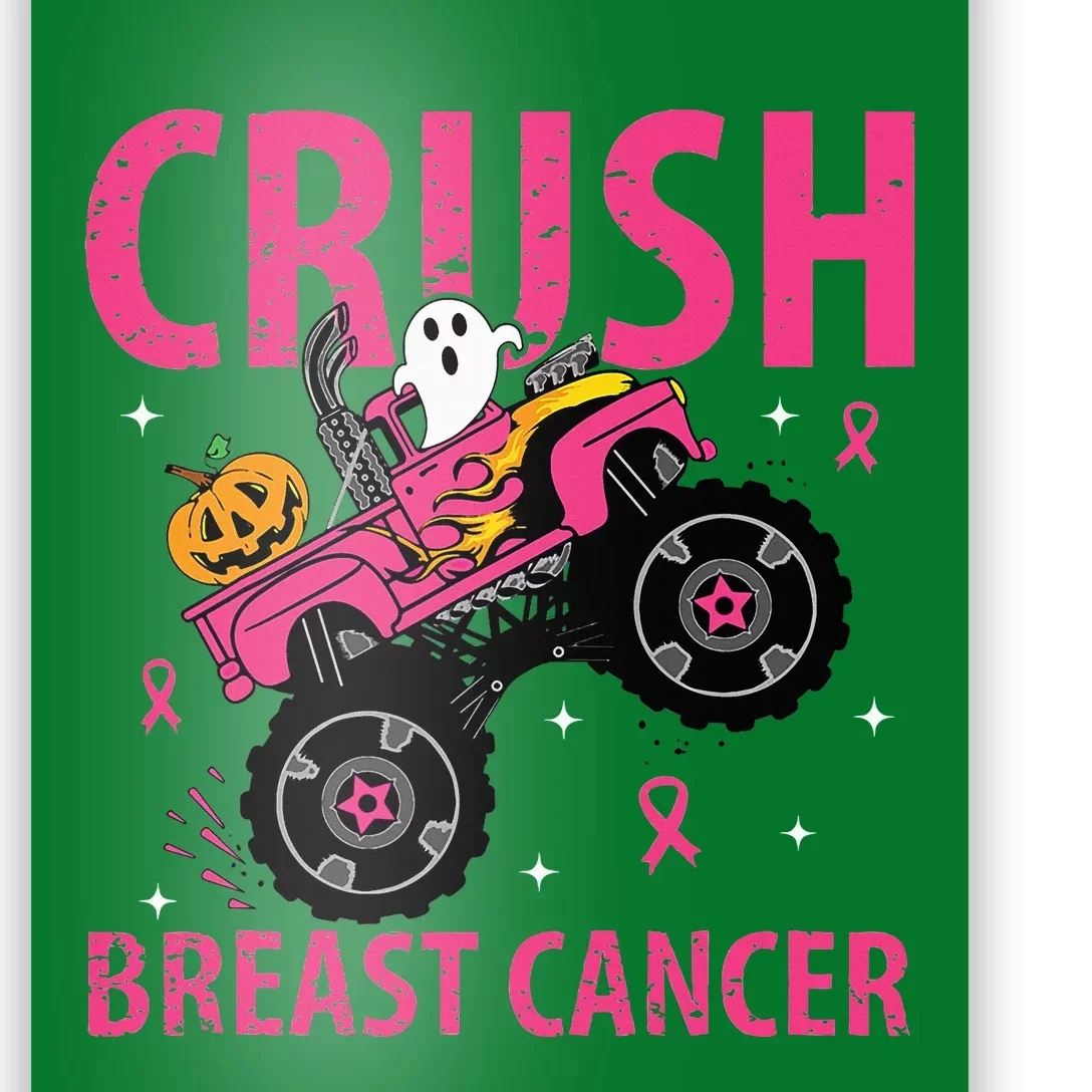 Crush Breast Cancer Awareness Monster Truck Halloween Poster