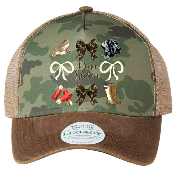 Camo Bow Coquette Dove Season Hunting Dove Hunter Hunt Girl Legacy Tie Dye Trucker Hat