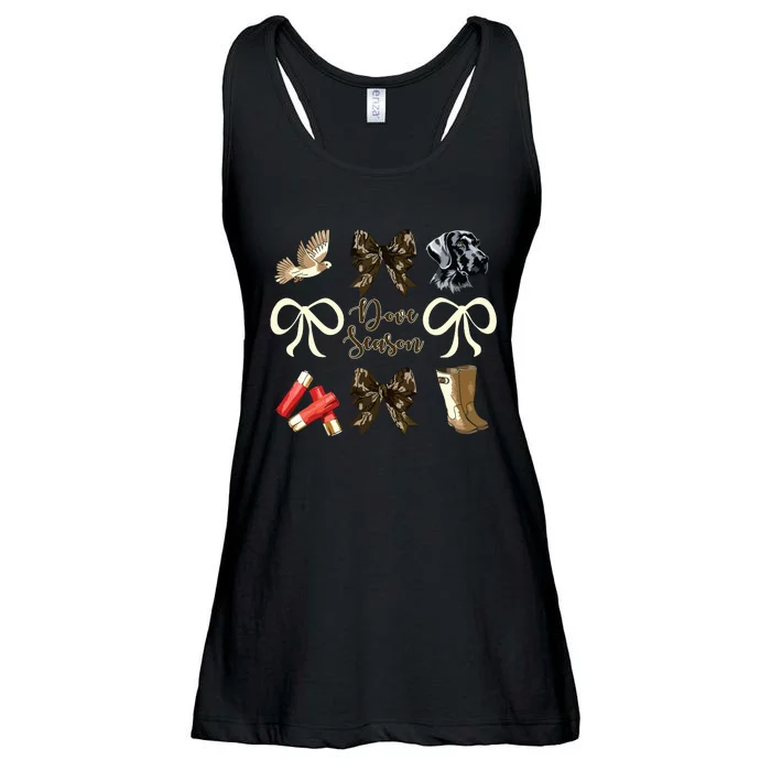 Camo Bow Coquette Dove Season Hunting Dove Hunter Hunt Girl Ladies Essential Flowy Tank