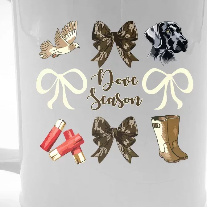 Camo Bow Coquette Dove Season Hunting Dove Hunter Hunt Girl Front & Back Beer Stein