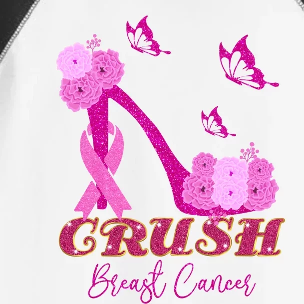 Crush Breast Cancer Awareness Pink Ribbon Support Cute Gift Toddler Fine Jersey T-Shirt