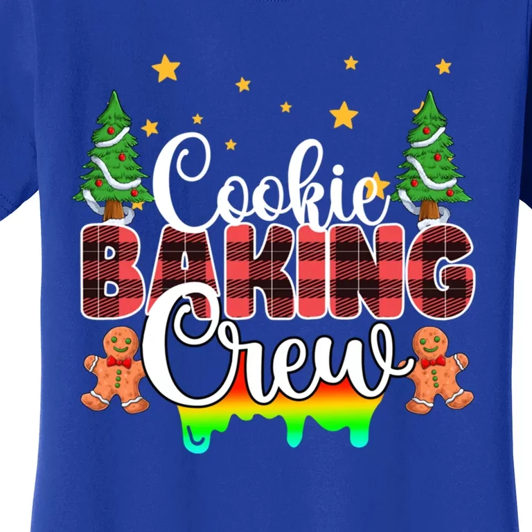 Cookie Baking Crew Red Plaid Christmas Tree Lights Xmas Gift Women's T-Shirt