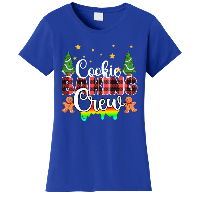 Cookie Baking Crew Red Plaid Christmas Tree Lights Xmas Gift Women's T-Shirt