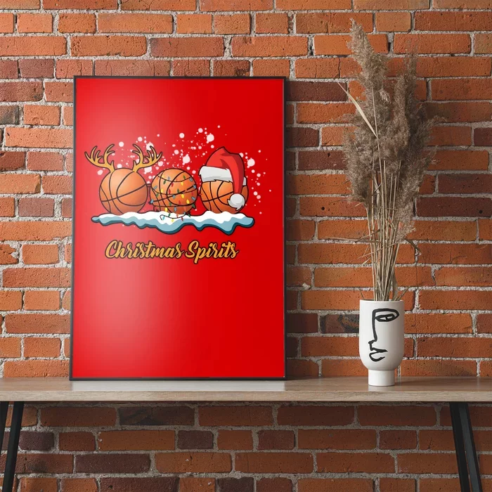 Christmas Basketball Christmas Spirits Poster