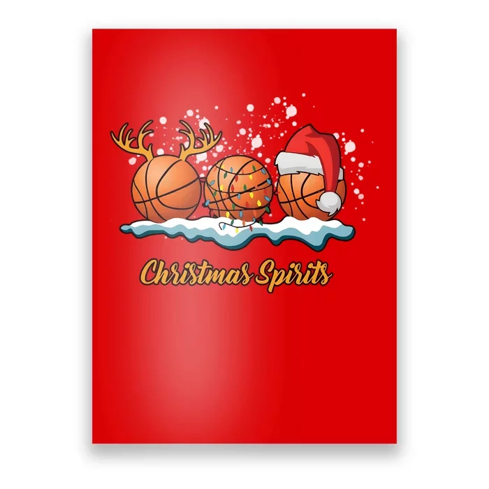 Christmas Basketball Christmas Spirits Poster