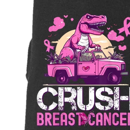 Crush Breast Cancer Awareness Monster Truck Boy Doggie 3-End Fleece Hoodie