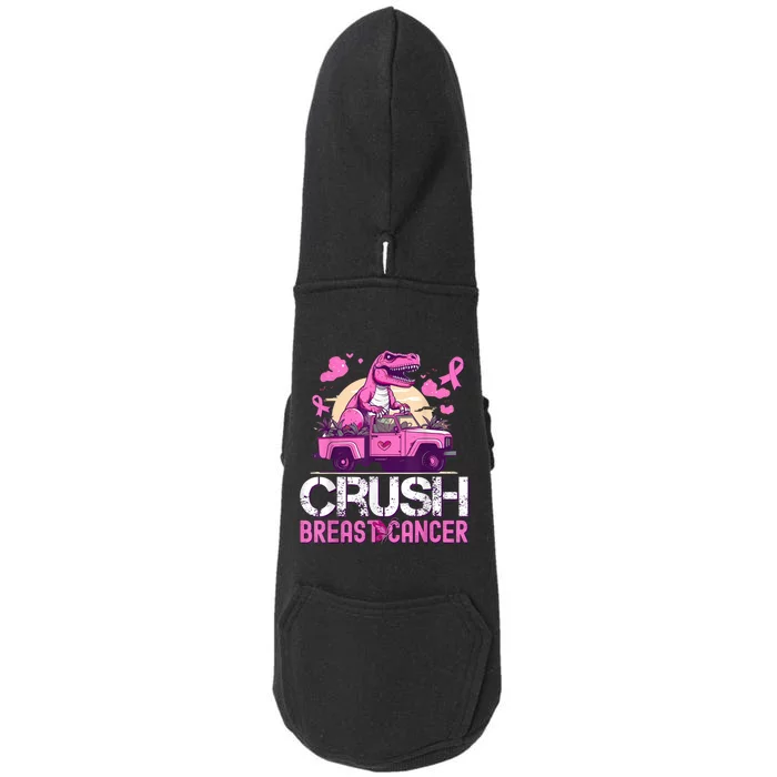 Crush Breast Cancer Awareness Monster Truck Boy Doggie 3-End Fleece Hoodie