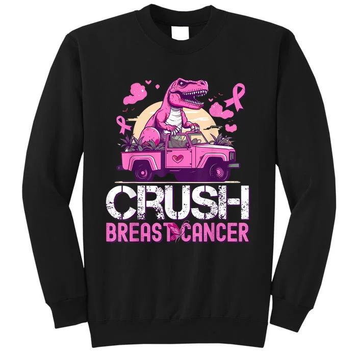 Crush Breast Cancer Awareness Monster Truck Boy Sweatshirt