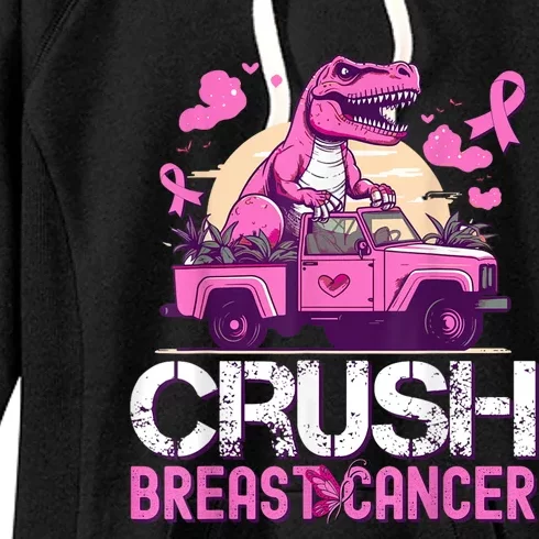 Crush Breast Cancer Awareness Monster Truck Boy Women's Fleece Hoodie