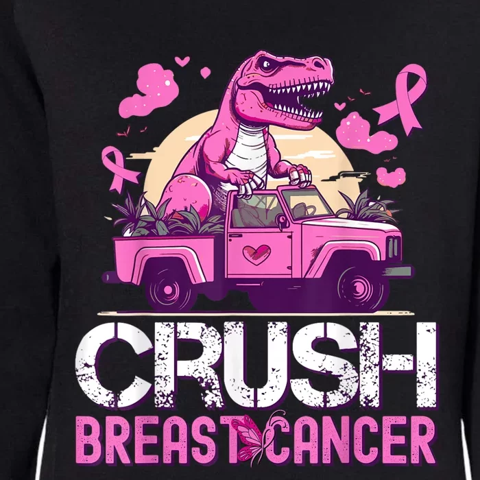 Crush Breast Cancer Awareness Monster Truck Boy Womens California Wash Sweatshirt