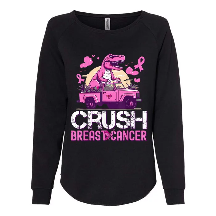 Crush Breast Cancer Awareness Monster Truck Boy Womens California Wash Sweatshirt