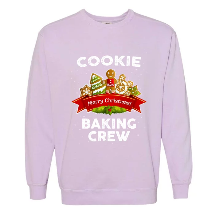 Cookie Baking Crew Christmas Family Gingerbread Team Meaningful Gift Garment-Dyed Sweatshirt