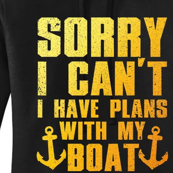 Cool Boat Captain For Pontoon Boat Owners Boating Women's Pullover Hoodie