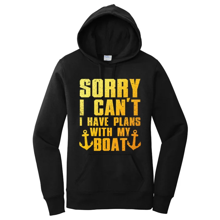 Cool Boat Captain For Pontoon Boat Owners Boating Women's Pullover Hoodie