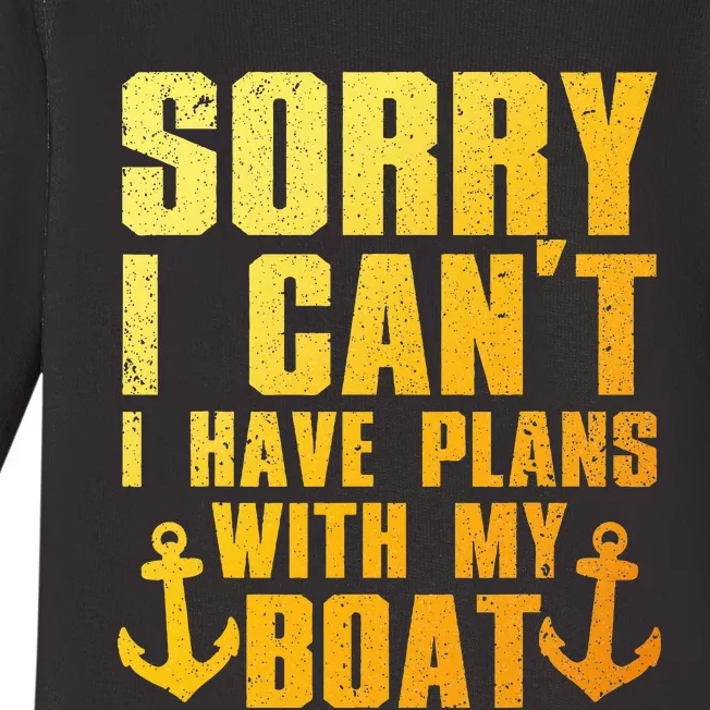 Cool Boat Captain For Pontoon Boat Owners Boating Baby Long Sleeve Bodysuit