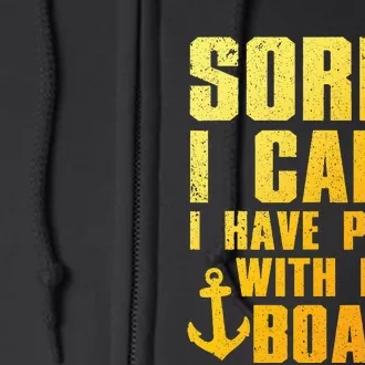 Cool Boat Captain For Pontoon Boat Owners Boating Full Zip Hoodie