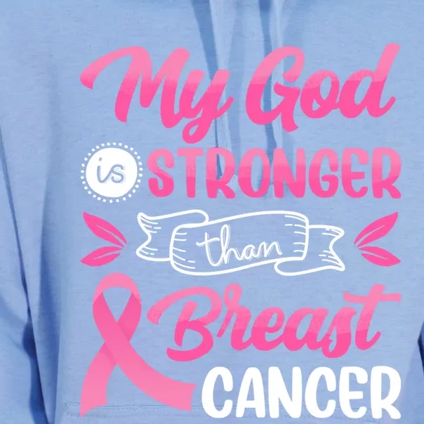 Christ Breast Cancer Awareness Warrior Fighter God Believe Funny Gift Unisex Surf Hoodie