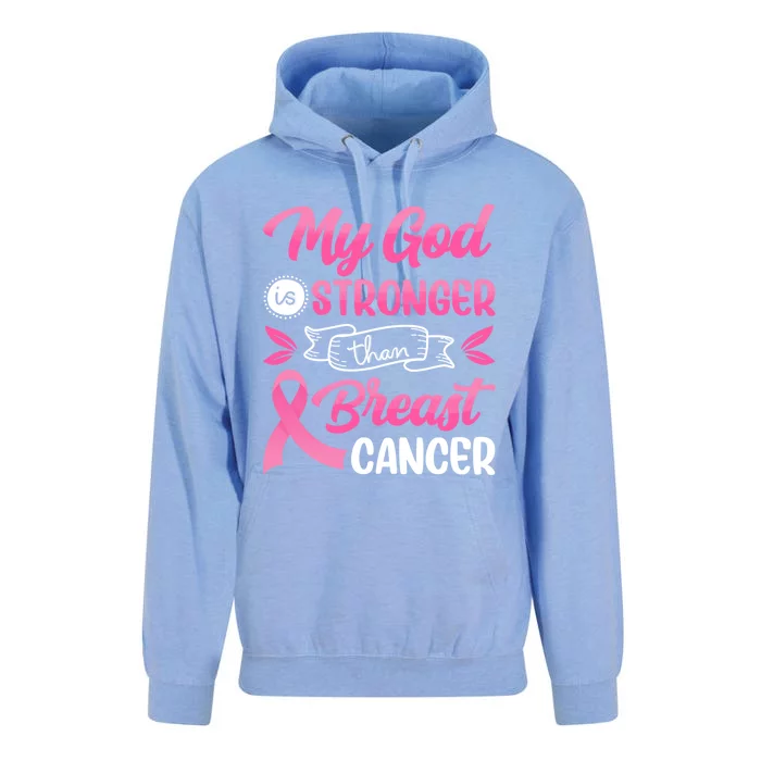 Christ Breast Cancer Awareness Warrior Fighter God Believe Funny Gift Unisex Surf Hoodie