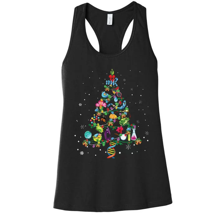 Cute Biology Christmas Tree Gift Decor Xmas Tree Women's Racerback Tank