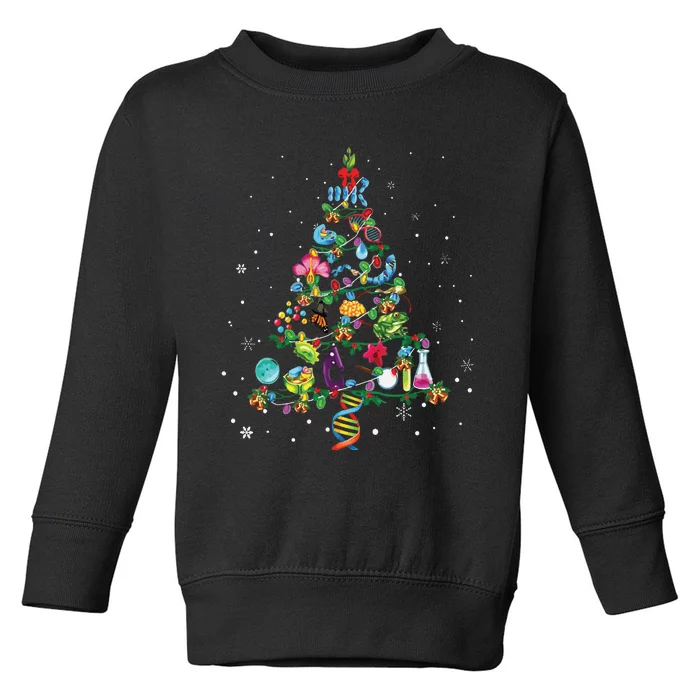 Cute Biology Christmas Tree Gift Decor Xmas Tree Toddler Sweatshirt