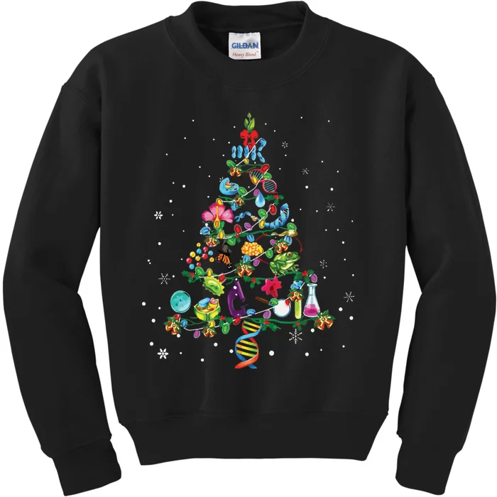 Cute Biology Christmas Tree Gift Decor Xmas Tree Kids Sweatshirt