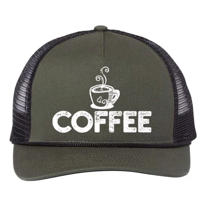 Coffee Barista Retro Rope Trucker Hat Cap