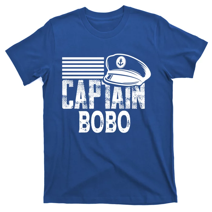 Captain Bobo Cute Gift Sailing Captain Hat Boat Owner Boating Meaningful Gift T-Shirt