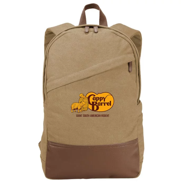 Cappy Barrel; Capybara Campaign Store Cotton Canvas Backpack