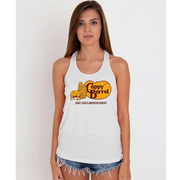 Cappy Barrel; Capybara Campaign Store Women's Knotted Racerback Tank