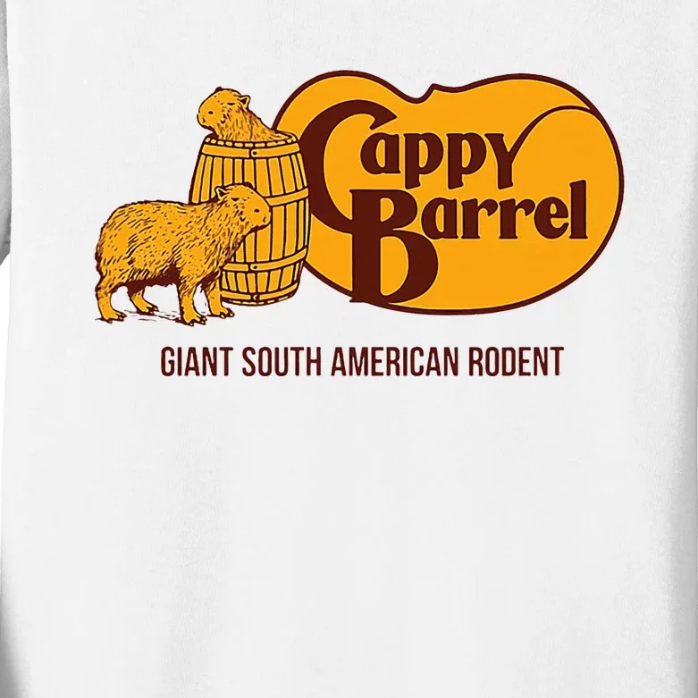 Cappy Barrel; Capybara Campaign Store Kids Long Sleeve Shirt