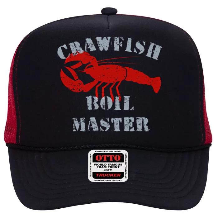 Crawfish Boil Crew Cajun Season Fishing Crawfish Boil Funny Gift High Crown Mesh Trucker Hat