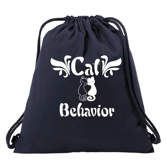 Cat Behavior Drawstring Bag