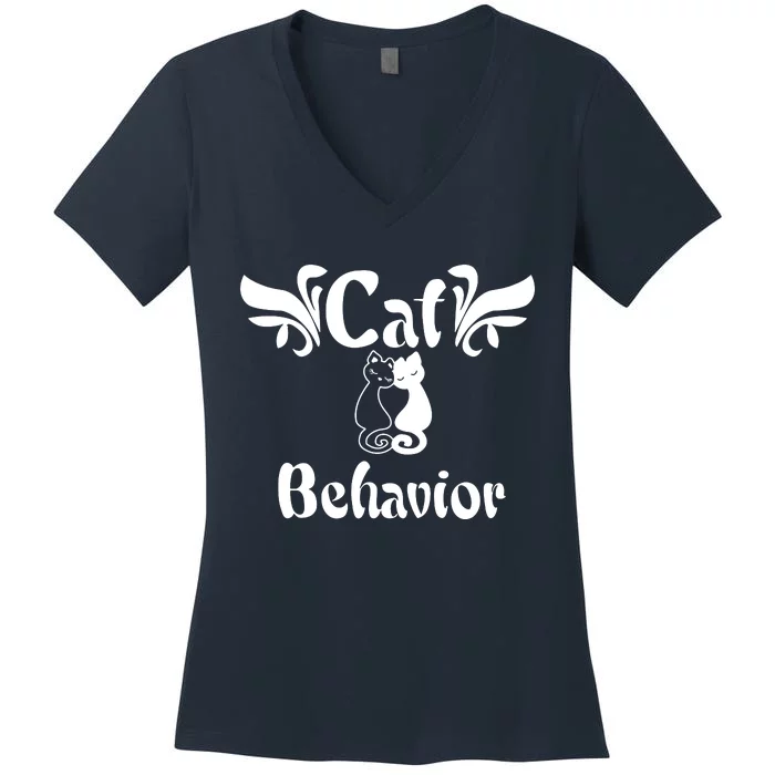 Cat Behavior Women's V-Neck T-Shirt