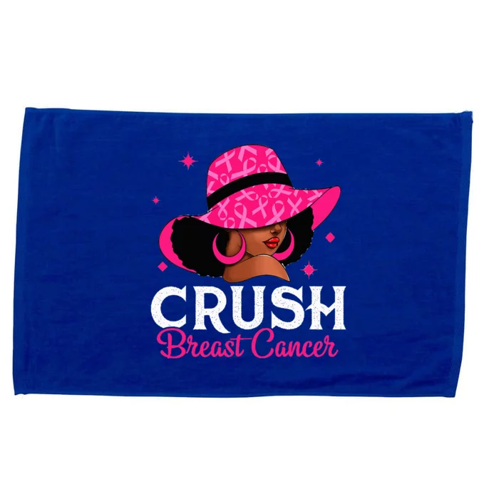 Crush Breast Cancer Awareness Black Women P.I.N.K Queen Warrior Microfiber Hand Towel