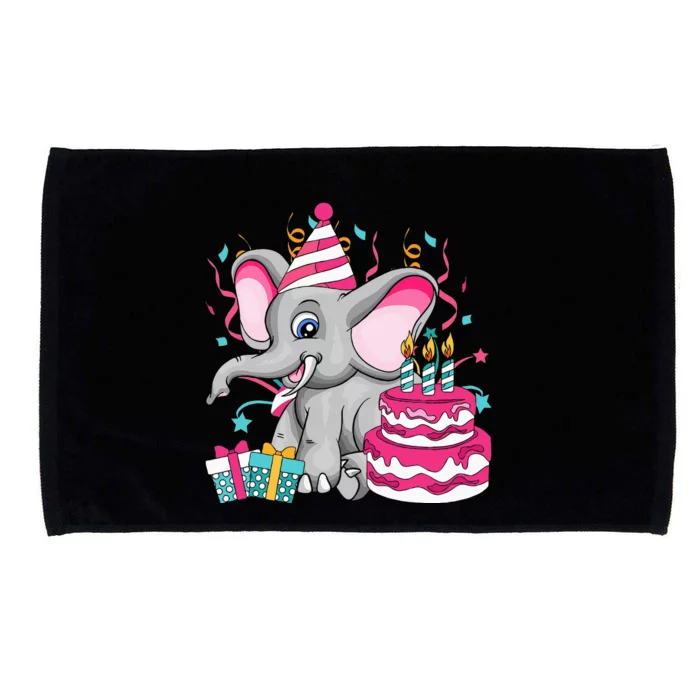 Cute Birthday Cake Gift Africa Animal Elephant Microfiber Hand Towel