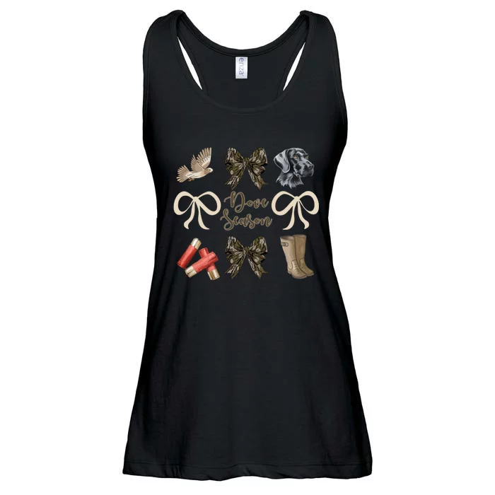 Camo Bow Coquette Dove Season Hunting Dove Hunter Hunt Girl Ladies Essential Flowy Tank