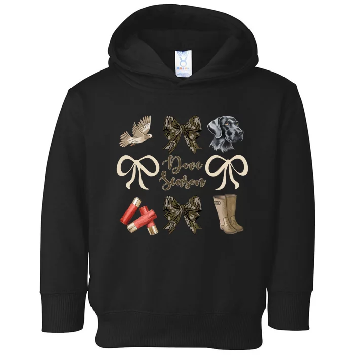 Camo Bow Coquette Dove Season Hunting Dove Hunter Hunt Girl Toddler Hoodie