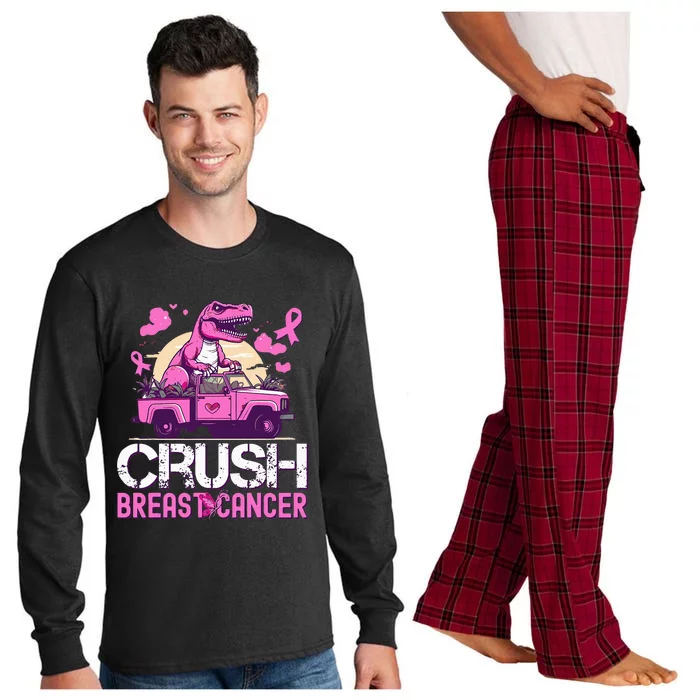 Crush Breast Cancer Awareness Monster Truck Long Sleeve Pajama Set