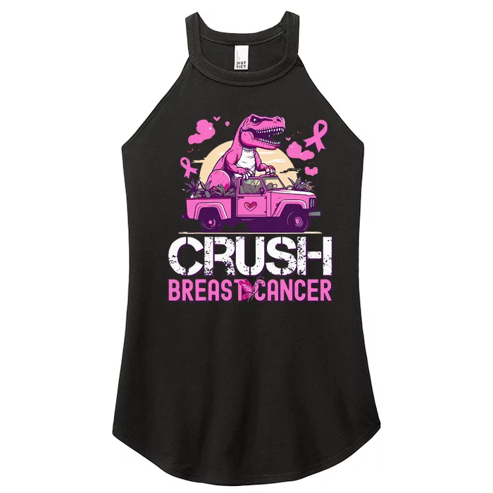 Crush Breast Cancer Awareness Monster Truck Women’s Perfect Tri Rocker Tank