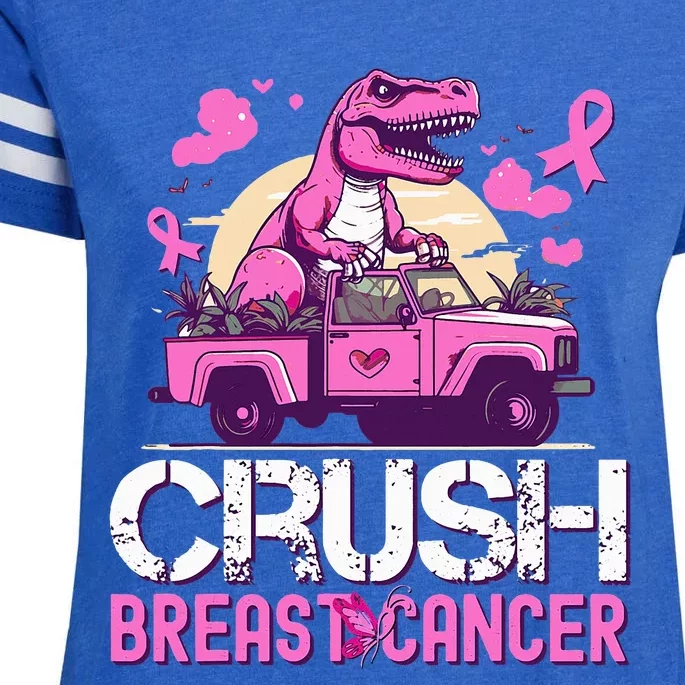 Crush Breast Cancer Awareness Monster Truck Enza Ladies Jersey Football T-Shirt