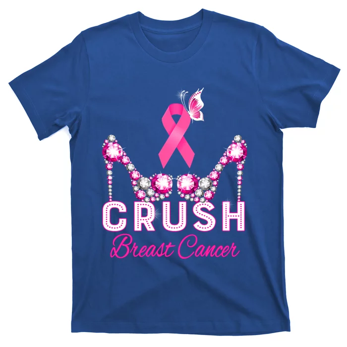 Crush Breast Cancer Warrior Support Breast Cancer Awareness Gift T-Shirt