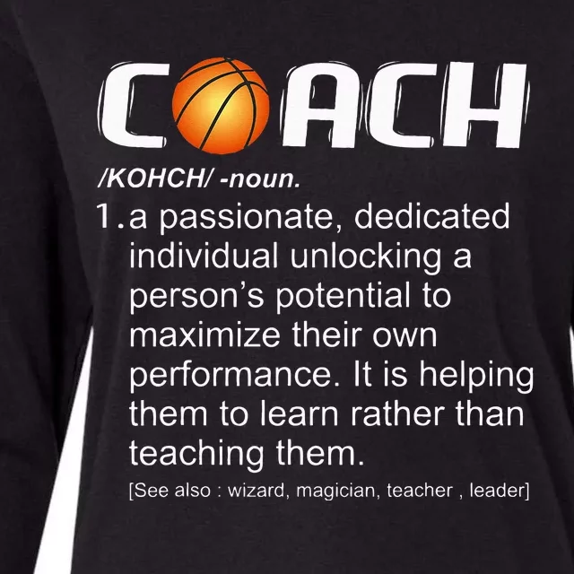 Coach Basketball Coaching Gift Womens Cotton Relaxed Long Sleeve T-Shirt