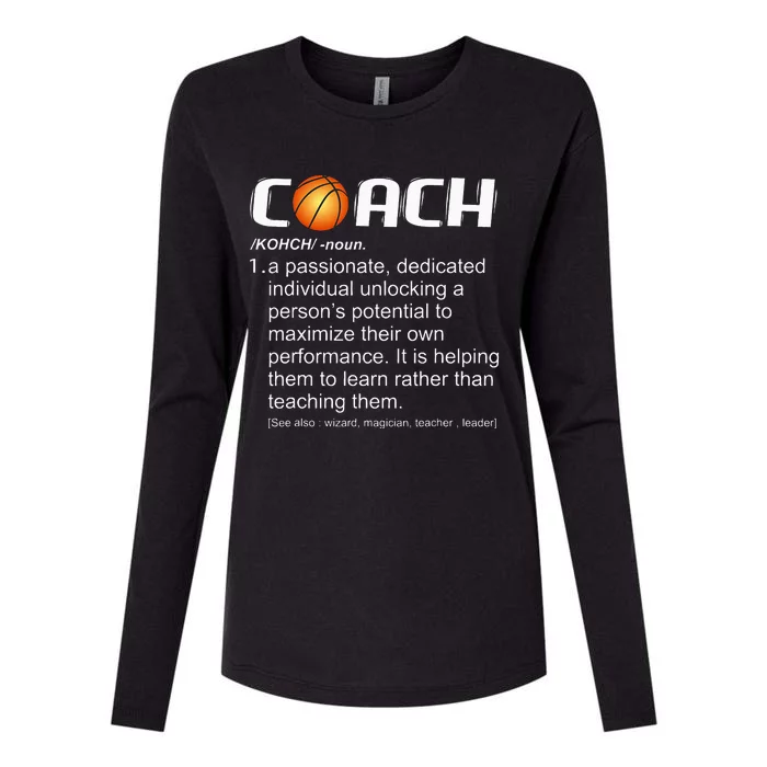 Coach Basketball Coaching Gift Womens Cotton Relaxed Long Sleeve T-Shirt